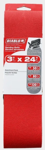 3 INX24 IN. ASSORTED BELT PACK