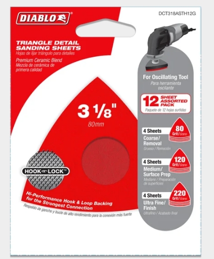 3-3/4 IN.TRIANGLE SANDING SHEET