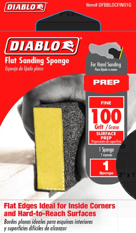 FLAT 100-GRIT FINESANDING SPONGE