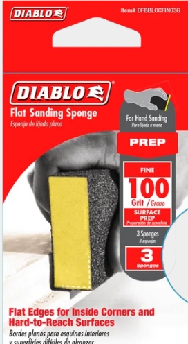 FLAT 100-GRIT FINE SANDINGSPONGE