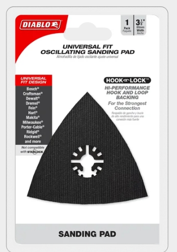 3-1/8IN.UNIVRSAL FIT SANDING PAD