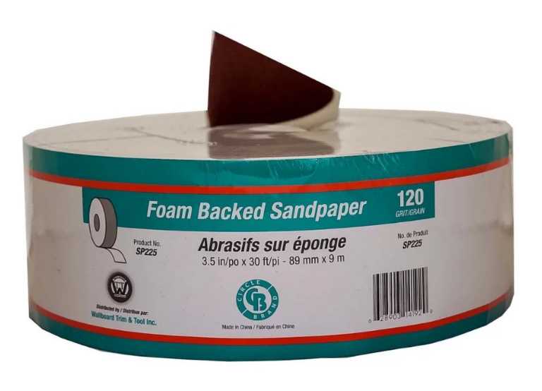 FOAMBACKD SANDPAPR 120GR 3.5"X30