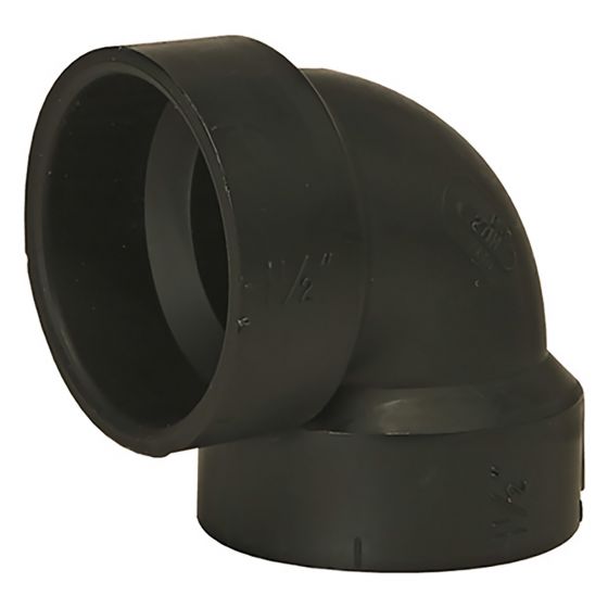 ABS 90 ELBOW VENT HXH   1-1/2"