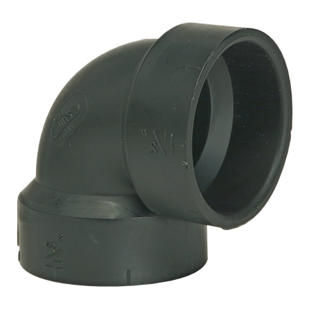 ABS 90 ELBOW VENT HXH  3"