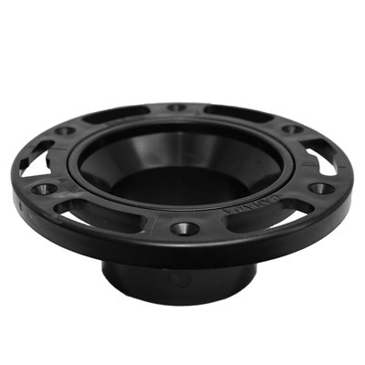 ABS ADJ. MALE FLOOR FLANGE 4"X3"