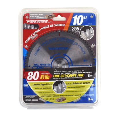 SAW BLADE FINE CUT 10" 80T -WOOD