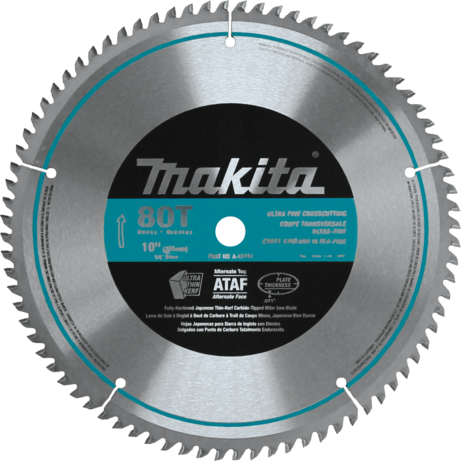 10" C.T.  SAW BLADE 80T 5/8"