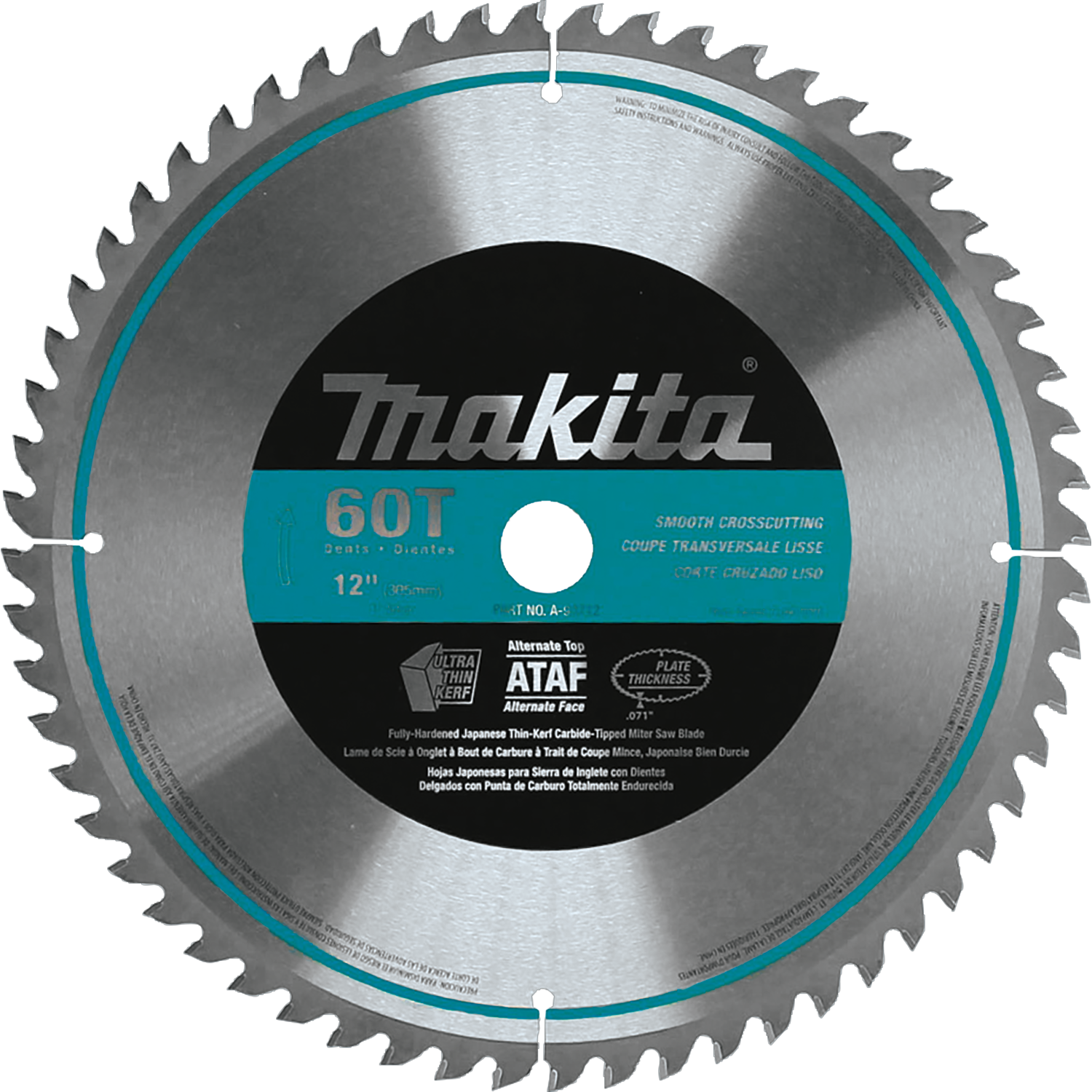 12" C.T.  SAW BLADE 60T 1"