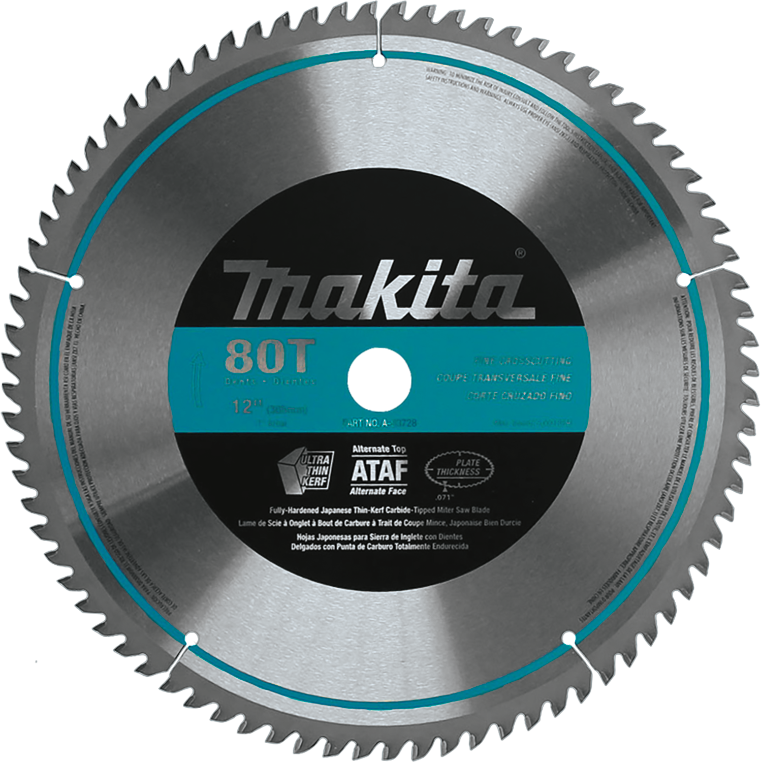 12" C.T.  SAW BLADE 80T 1"