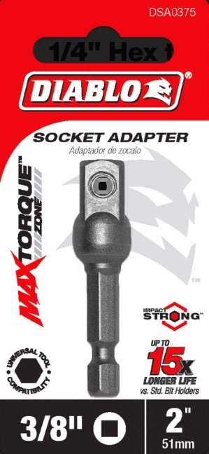 3/8IN.SQUAX1/4 HEX SOCKET ADAPTR