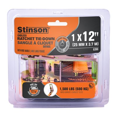 TIE DWN RATCHT STRAP-SHOOK1"X12F