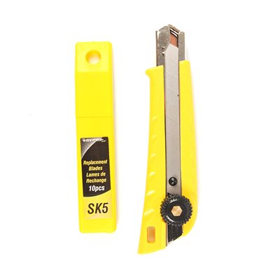 UTILITY KNIFE PLSTIC WITH10BLADE