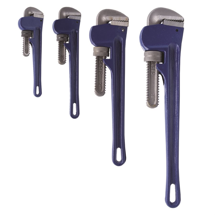 4PC PIPE WRENCH SET 8-10-14-18IN