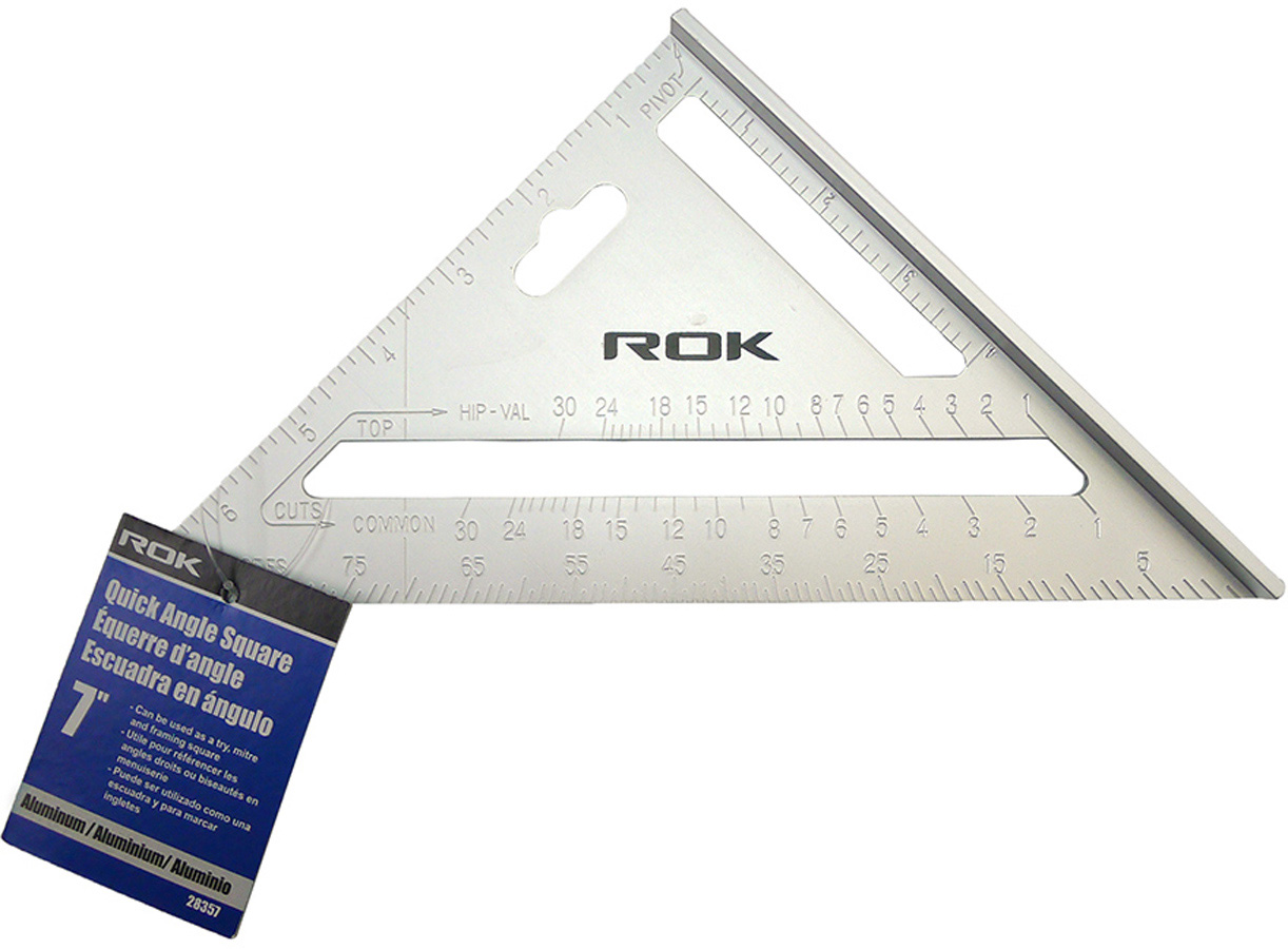 ALUMINUM RAFTER LAYOUT SQUARE 7"