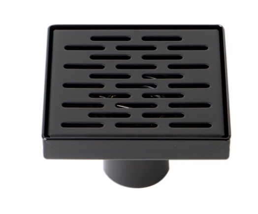 5" SQUARE DRAIN FLOW CHARCOAL